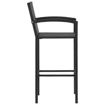 Bar Stools 4 pcs Black Poly Rattan - Stylish & Durable