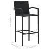 Bar Stools 4 pcs Black Poly Rattan - Stylish & Durable