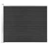 WPC Fence Panel 175x146 cm Black - Durable Garden Barrier