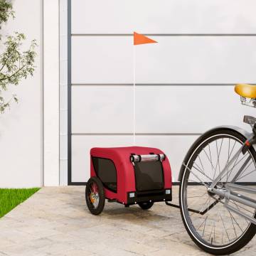 Pet Bike Trailer - Red & Black Oxford Fabric | HipoMarket