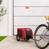 Pet Bike Trailer Red and Black Oxford Fabric and Iron Colour red Size 53 x 124 x 53 cm 