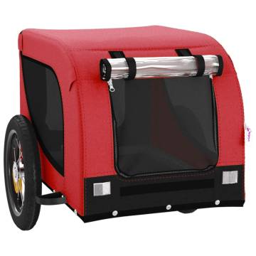 Pet Bike Trailer - Red & Black Oxford Fabric | HipoMarket