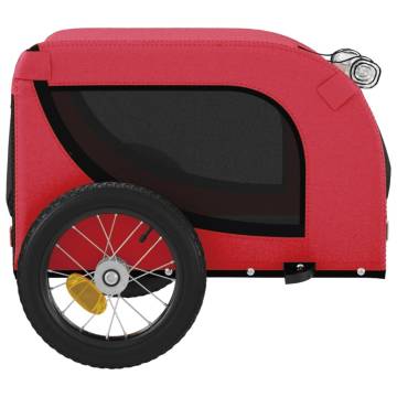 Pet Bike Trailer - Red & Black Oxford Fabric | HipoMarket