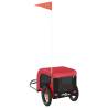 Pet Bike Trailer - Red & Black Oxford Fabric | HipoMarket