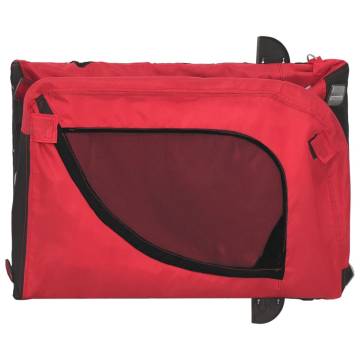 Pet Bike Trailer - Red & Black Oxford Fabric | HipoMarket