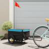 Bike Trailer Black and Blue 30 kg Iron Colour blue Size 120 x 54 x 44 cm 