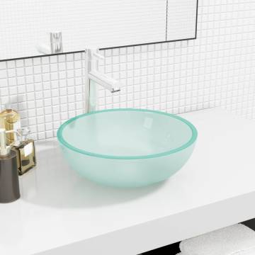 Frosted Tempered Glass Basin 35x12 cm - Stylish & Durable