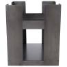 RedFire Hollola Grey Steel Fire Pit - Unique Garden Fireplace