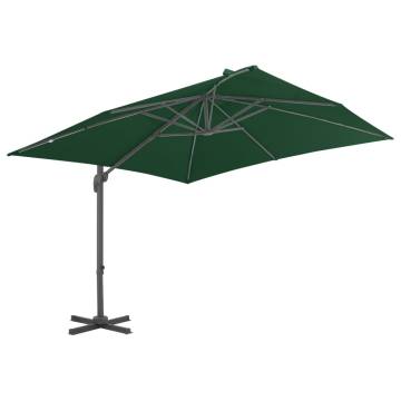 Cantilever Umbrella 400x300 cm - Green Aluminium Parasol