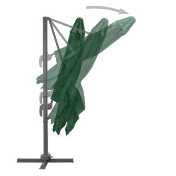 Cantilever Umbrella 400x300 cm - Green Aluminium Parasol