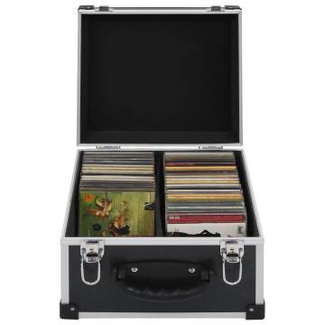 CD Case for 40 CDs - Durable Aluminium ABS Black | HipoMarket