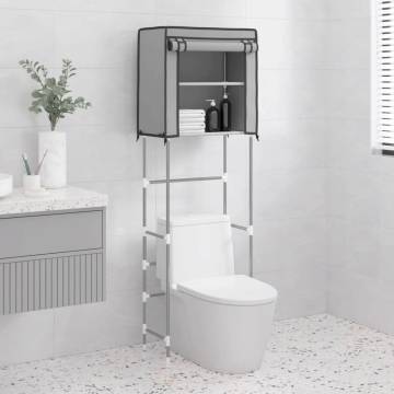 2-Tier Storage Rack Over Toilet - Grey Iron | HipoMarket UK