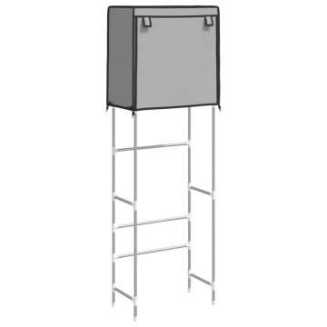 2-Tier Storage Rack Over Toilet - Grey Iron | HipoMarket UK