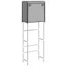 2-Tier Storage Rack Over Toilet - Grey Iron | HipoMarket UK