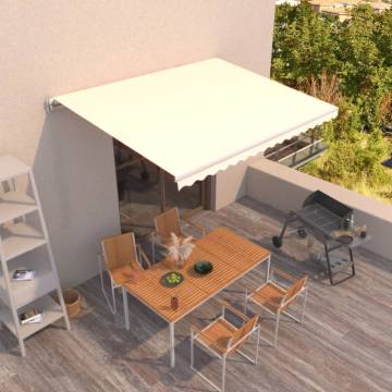 Manual Retractable Awning 400x350 cm Cream | HipoMarket