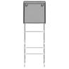 2-Tier Storage Rack Over Toilet - Grey Iron | HipoMarket UK