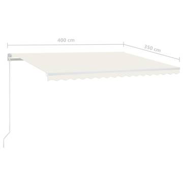 Manual Retractable Awning 400x350 cm Cream | HipoMarket