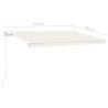 Manual Retractable Awning 400x350 cm Cream | HipoMarket