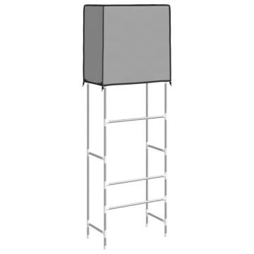 2-Tier Storage Rack Over Toilet - Grey Iron | HipoMarket UK