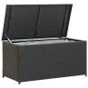 Garden Storage Box Poly Rattan 100x50x50 cm - Black