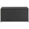 Garden Storage Box Poly Rattan 100x50x50 cm - Black