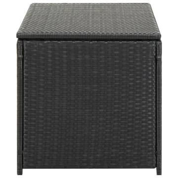 Garden Storage Box Poly Rattan 100x50x50 cm - Black