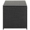 Garden Storage Box Poly Rattan 100x50x50 cm - Black