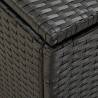 Garden Storage Box Poly Rattan 100x50x50 cm - Black