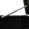 Garden Storage Box Poly Rattan 100x50x50 cm - Black