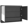 Stylish Bathroom Mirror Cabinet 80x15x60 cm - Anthracite