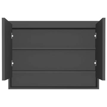 Stylish Bathroom Mirror Cabinet 80x15x60 cm - Anthracite