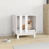 Dog House White 50x40x52 cm - Solid Pine Wood Comfort