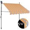 Manual Retractable Awning with LED 200 cm Yellow and Blue Colour yellow and white Quantity in Package 1 Width 200 cm 