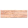 Light Brown Solid Wood Bathroom Countertop - 200x60cm