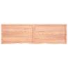 Light Brown Solid Wood Bathroom Countertop - 200x60cm