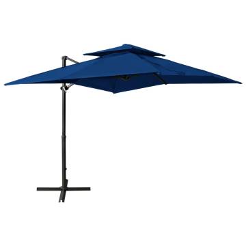 Cantilever Umbrella 250x250 cm Azure Blue – Quality Sunshade