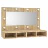 LED Mirror Cabinet in Sonoma Oak - 90x31.5x62 cm