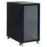 22U Network Cabinet with Swivel Feet 19 IP20 1050x600x1170 mm Colour black Size 1050 x 600 x 1170 mm 