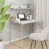 Computer Desk White 110x60x138 cm Engineered Wood Colour white 