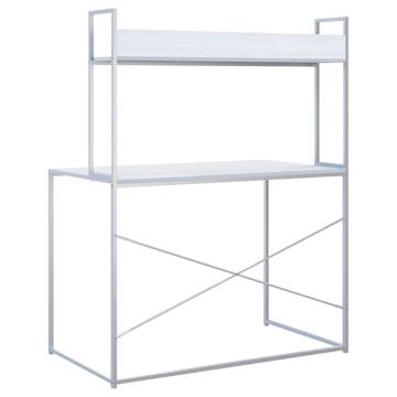 Stylish White Computer Desk - 110x60x138 cm | HipoMarket