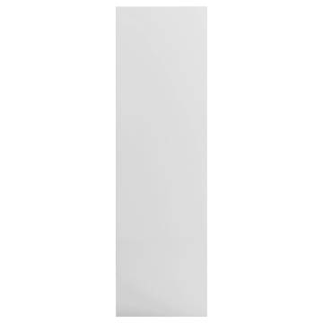 High Gloss White Book Cabinet - Stylish Storage Solution