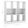 High Gloss White Book Cabinet - Stylish Storage Solution