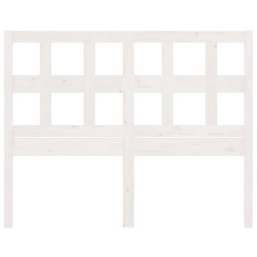 White Solid Wood Pine Bed Headboard - 125.5x4x100 cm