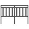 Stylish Grey Bed Headboard - Solid Pine 146x4x100 cm