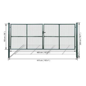 Durable Mesh Garden Gate 415x200 cm | Hipomarket UK