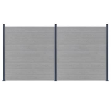 Durable Dark Grey Aluminium Fence Posts - 3 pcs - 185 cm