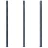 Durable Dark Grey Aluminium Fence Posts - 3 pcs - 185 cm