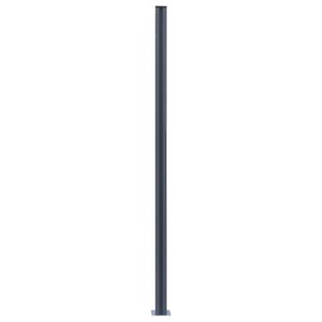 Durable Dark Grey Aluminium Fence Posts - 3 pcs - 185 cm