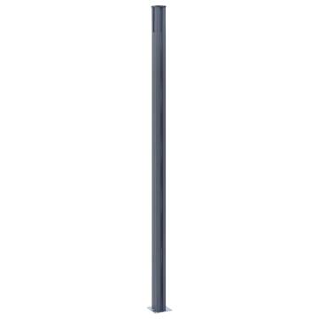 Durable Dark Grey Aluminium Fence Posts - 3 pcs - 185 cm