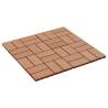 11 Pcs WPC Decking Tiles 30x30 cm - Teak Colour | HipoMarket